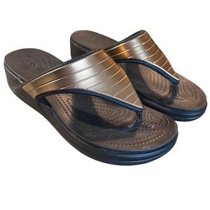CROCS Women's Sandals in Black and Gold